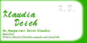klaudia deich business card